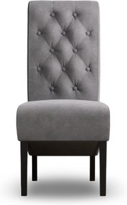 View Marlowe grey set of 2 velvet dining chairs View Marlowe grey set of 2 velvet dining chairs