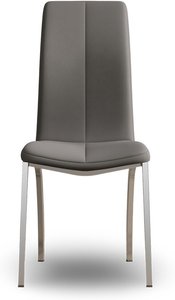 View Marco grey set of 2 faux leather dining chairs View Marco grey set of 2 faux leather dining chairs