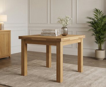 View Extending buxton 90cm solid oak dining table View Extending buxton 90cm solid oak dining table