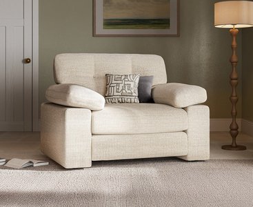 View Helston ivory fabric armchair View Helston ivory fabric armchair