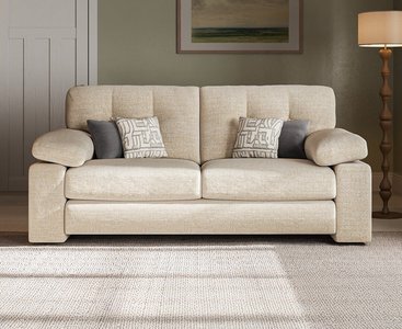 View Helston ivory fabric 2 seater sofa View Helston ivory fabric 2 seater sofa