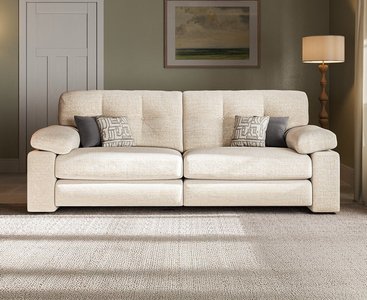 View Helston ivory fabric 4 seater sofa View Helston ivory fabric 4 seater sofa