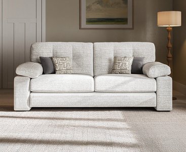 View Helston silver fabric 3 seater sofa View Helston silver fabric 3 seater sofa