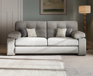 View Helston steel fabric 3 seater sofa View Helston steel fabric 3 seater sofa