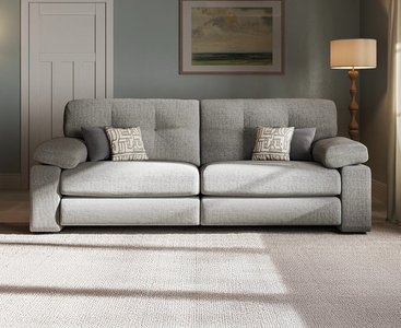 View Helston steel fabric 4 seater sofa View Helston steel fabric 4 seater sofa