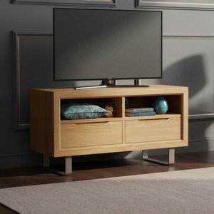View Parker solid oak small tv cabinet View Parker solid oak small tv cabinet