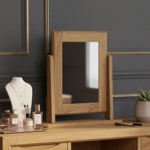 View Parker solid oak dressing table mirror View Parker solid oak dressing table mirror