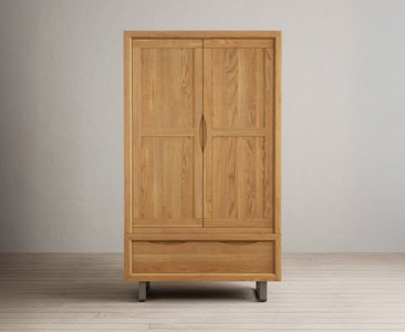 View Parker solid oak double wardrobe View Parker solid oak double wardrobe