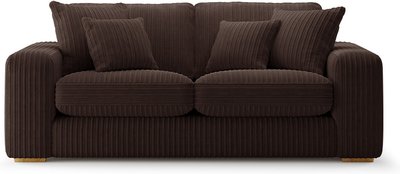 View Milan chocolate fabric 2 seater sofa View Milan chocolate fabric 2 seater sofa