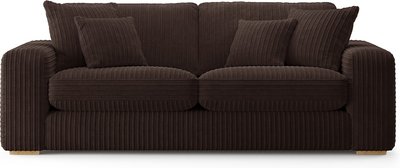 View Milan chocolate fabric 3 seater sofa View Milan chocolate fabric 3 seater sofa