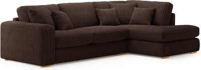 View Milan chocolate fabric right hand facing chaise sofa View Milan chocolate fabric right hand facing chaise sofa
