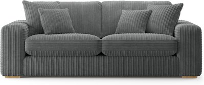 View Milan grey fabric 3 seater sofa View Milan grey fabric 3 seater sofa