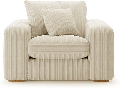 View Milan ivory fabric armchair