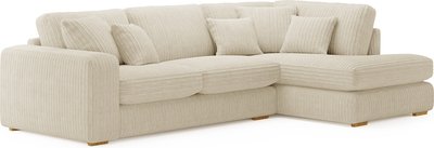 View Milan ivory fabric right hand facing chaise sofa View Milan ivory fabric right hand facing chaise sofa