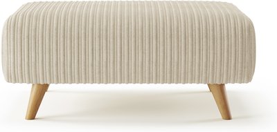View Milan ivory fabric footstool