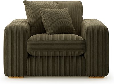 View Milan moss green fabric armchair