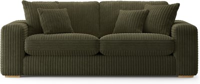 View Milan moss green fabric 3 seater sofa View Milan moss green fabric 3 seater sofa