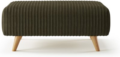 View Milan moss green fabric footstool