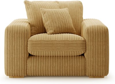 View Milan mustard fabric armchair