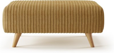 View Milan mustard fabric footstool