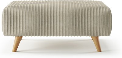 View Milan stone fabric footstool
