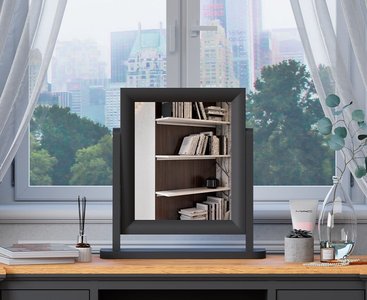 View Charcoal grey painted dressing table mirror View Charcoal grey painted dressing table mirror