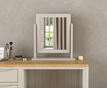 View Soft white painted dressing table mirror View Soft white painted dressing table mirror