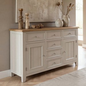 View Weymouth oak and soft white painted large sideboard View Weymouth oak and soft white painted large sideboard