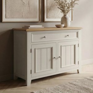 View Weymouth oak and soft white painted small sideboard View Weymouth oak and soft white painted small sideboard