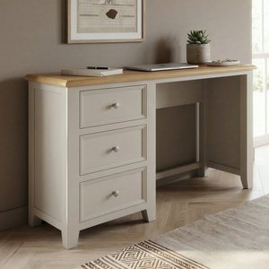 View Weymouth oak and soft white painted dressing table View Weymouth oak and soft white painted dressing table