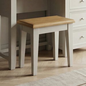 View Weymouth oak and soft white painted dressing stool View Weymouth oak and soft white painted dressing stool