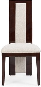 View Novara brown set of 2 fabric dining chairs