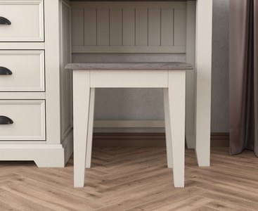 View Dartmouth oak and soft white painted dressing stool View Dartmouth oak and soft white painted dressing stool