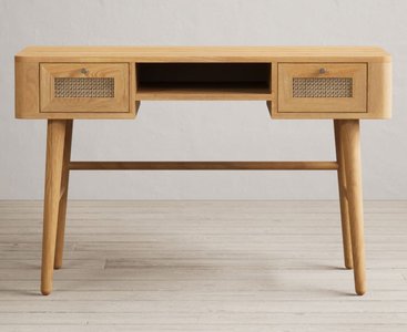 View Oak rattan dressing table View Oak rattan dressing table