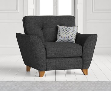 View Florin charcoal grey fabric armchair View Florin charcoal grey fabric armchair