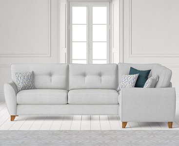 View Florin light grey fabric right hand facing corner sofa View Florin light grey fabric right hand facing corner sofa