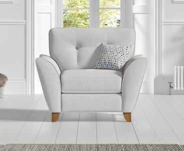 View Florin light grey fabric armchair View Florin light grey fabric armchair