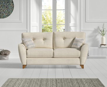 View Florin cream fabric two seater sofa View Florin cream fabric two seater sofa