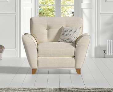View Florin cream fabric armchair View Florin cream fabric armchair