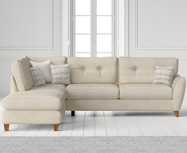 View Florin cream fabric left hand facing corner chaise sofa View Florin cream fabric left hand facing corner chaise sofa