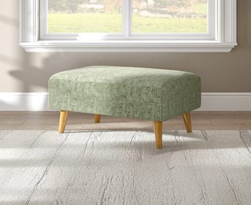 View Jasper hunter green chenille fabric footstool View Jasper hunter green chenille fabric footstool