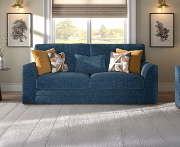 View Jasper indigo chenille fabric 3 seater sofa View Jasper indigo chenille fabric 3 seater sofa