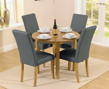 View Extending york 90cm solid oak dining table with 2 black olivia chairs View Extending york 90cm solid oak dining table with 2 black olivia chairs