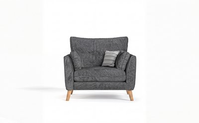 View Palermo graphite chenille fabric armchair
