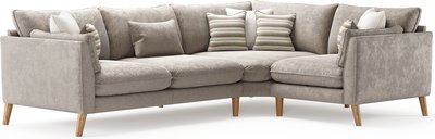 View Palermo truffle chenille fabric right hand facing corner sofa