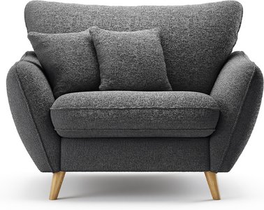 View Palma charcoal chenille fabric armchair View Palma charcoal chenille fabric armchair
