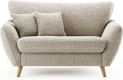 View Palma natural chenille fabric love chair