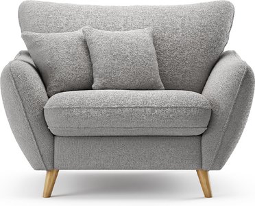 View Palma silver chenille fabric armchair View Palma silver chenille fabric armchair