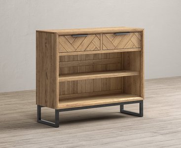 View Herringbone solid oak console table View Herringbone solid oak console table