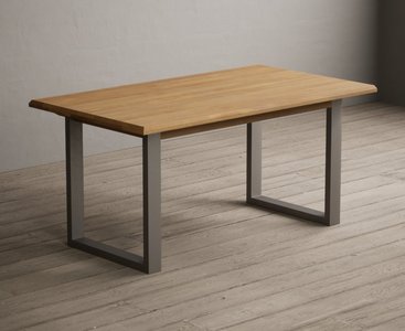 View Parker 160cm solid oak dining table View Parker 160cm solid oak dining table
